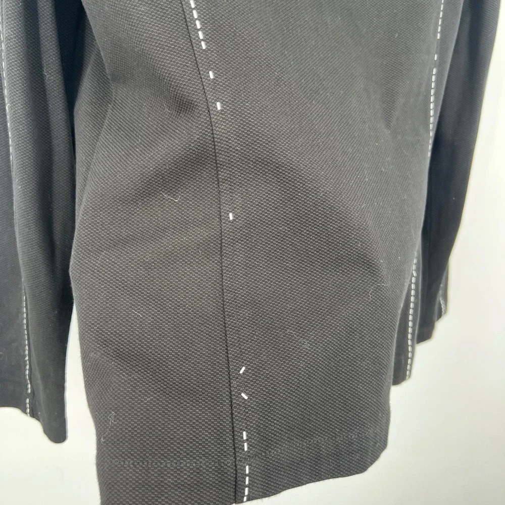 St. John Sport Black Trucker Jacket Paillettes Nautical‎ Ribbon Size M